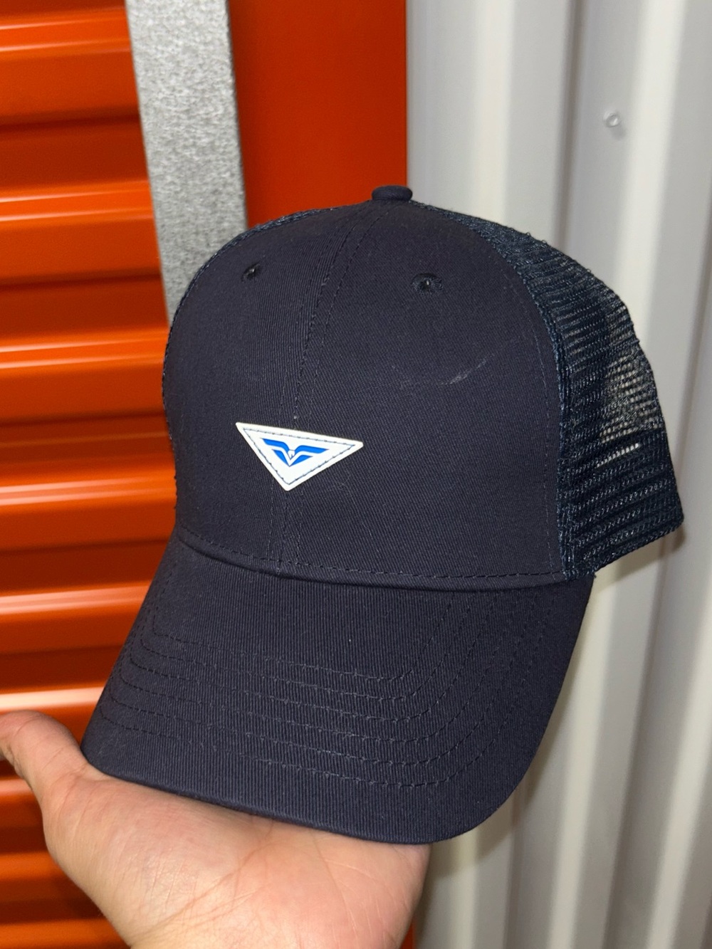 Navy Blue Mesh Trucker Hat – Classic Adjustable Snapback